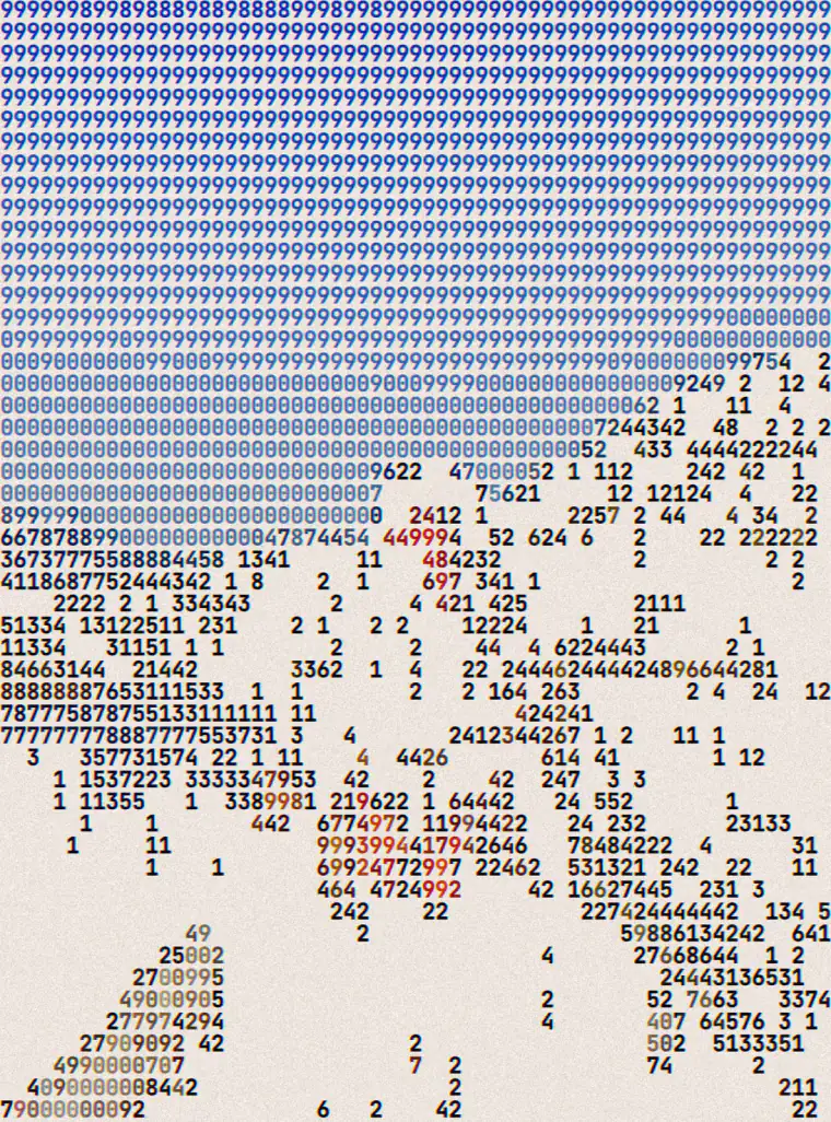 ASCII rendering of 